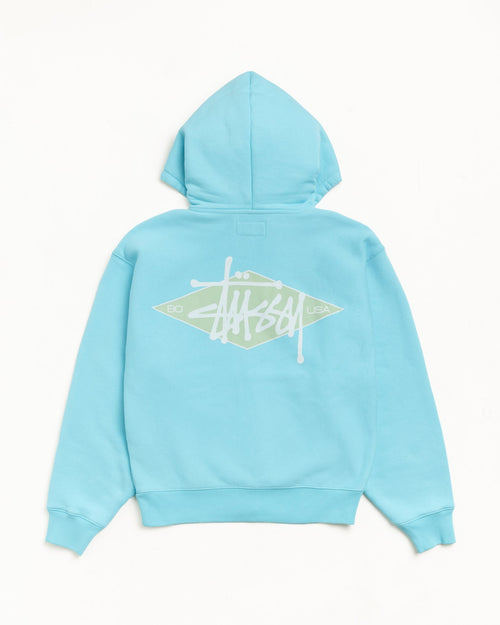 BASIC DIAMOND ZIP HOODIE